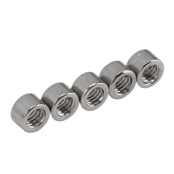 50 stk runde koblingsmuttere M4x0,7 4mm lengde 304 rustfritt stål robuste runde koblingsmuttere for vedlikehold