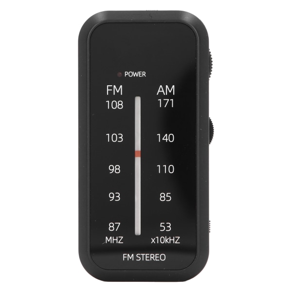 Pocket Radio Mini AM FM Stereo Radio AAA batteridrevet bærbar radio med høretelefoner til indendørs udendørs nødsituationer