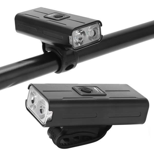 LED USB Recharge Sykkellys Vanntett 6 Lysmoduser Front Bakre Frontlykt Stor Størrelse