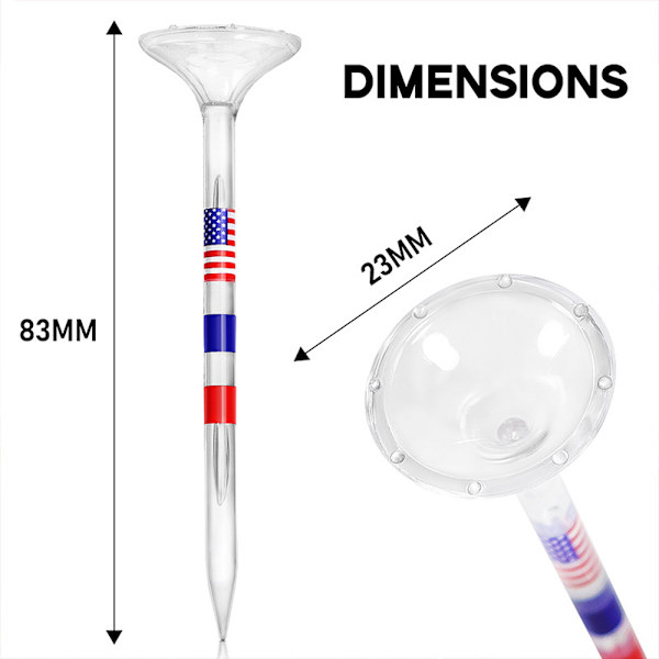 Golf tee stor kopp transparent tryck flagga PC golf tee