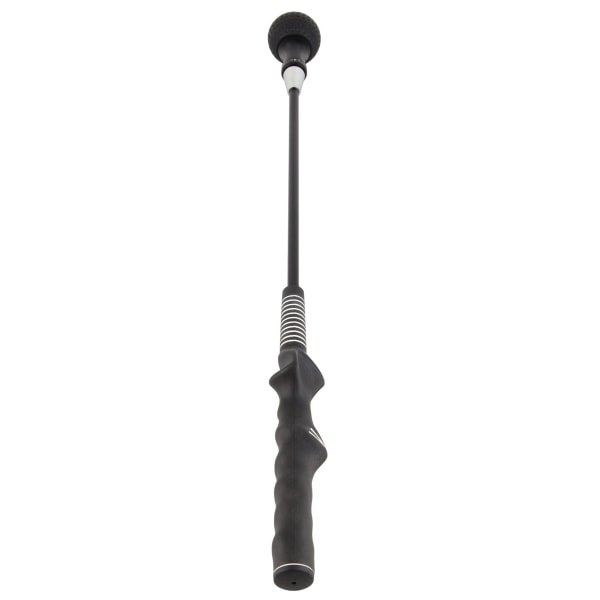 Golfswing Träningsstång Stripe Justerbar Antisladd Gummi Grip Practice Stick för Warm Up Svart