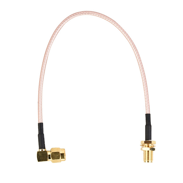 SMA koaksiaalinen RF-kaapeli SMA naaras oikeaan kulmaan SMA uros RF-hyppykaapeli 20cm