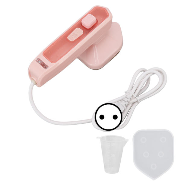 Mikro dampstrygejern håndholdt letvægts bærbar mini dampstrygejern EU-stik 220V til hjem rejse sovesal pink