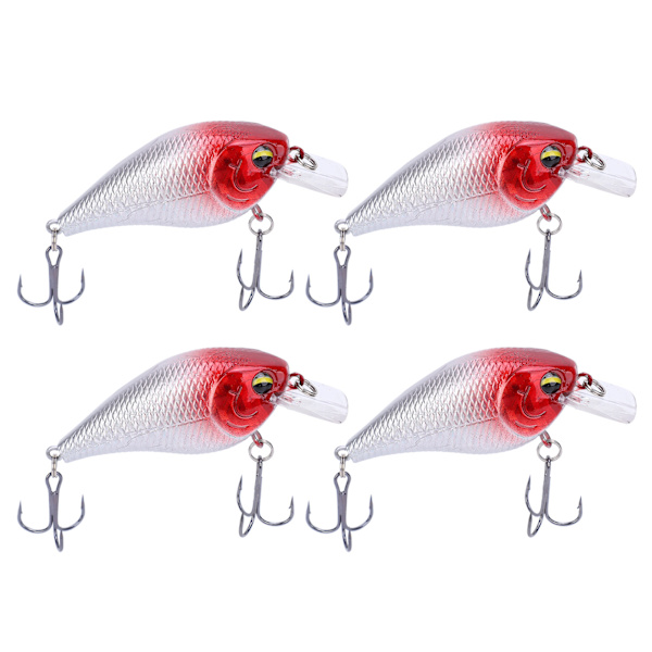 4 stk kunstig simulering av plast Minnow Crank Rock lokke agn fiske tilbehør3#