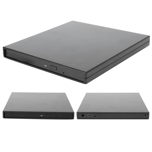 Ekstern Kabinet til Optisk Drev Harddisk Boks Computer Laptop Opbevaringssæt Sort 9,5mm SATA