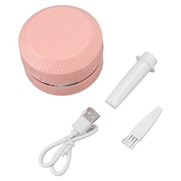 Skrivebordsstøvsuger Mini 5V 10W 360 Graders Rotation USB-opladning Skrivebordsrenser med flad mundsugerør til bar disk kontor