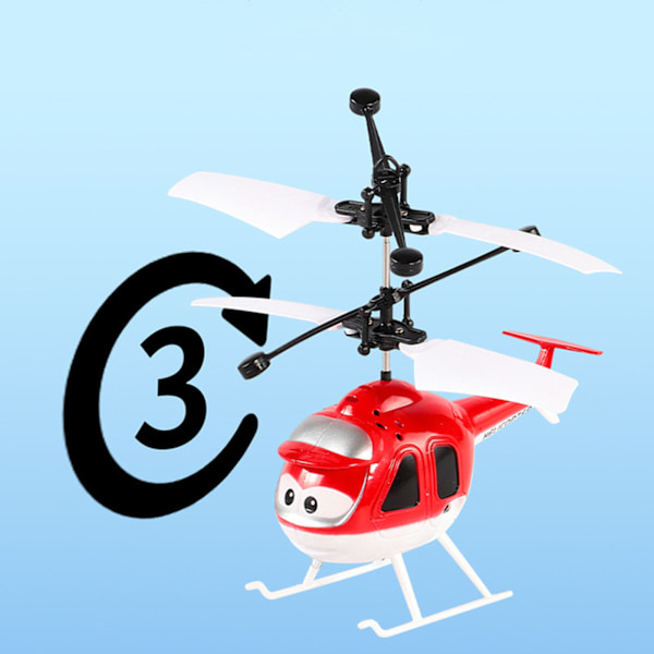 Piirretty kaukosäädöllä toimiva helikopteri USB-latauksella, automaattinen sammutus, valo, mini-piirretty lentokone