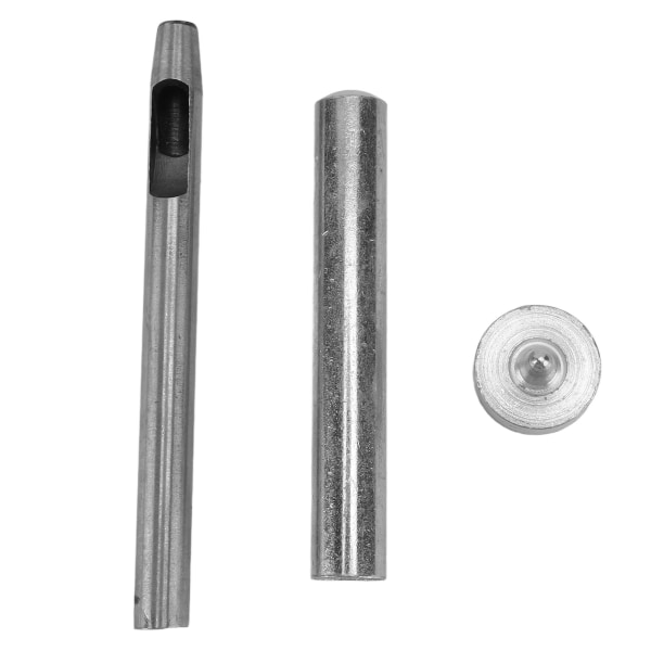 50 st lädernit järn runda inre hål öljetter med 3 st verktyg för DIY-hantverk 6 mm / 0,24 tum