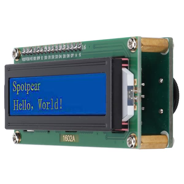 LCD-skærmmodul 1602 Skærmudvidelseskort Tilbehør til Raspberry Pi Pico 4Bit Parallel Port