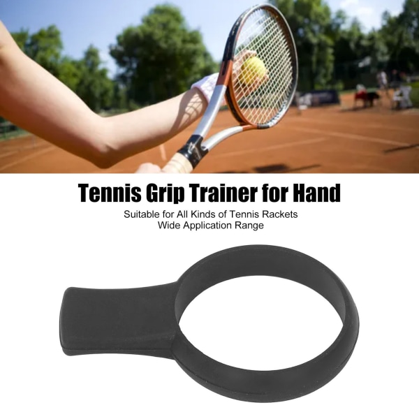 4 STK Tennis Grip Trainer Aid Tennisketcher Trænerværktøj til udendørs sportskonkurrencer Sort