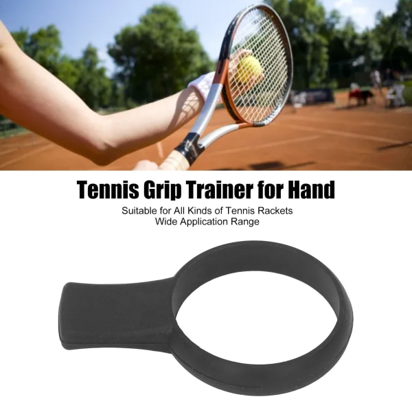 4kpl Tennis Grip Trainer Aid Tennis Racket Trainer työkalu ulkourheilukilpailuihin musta