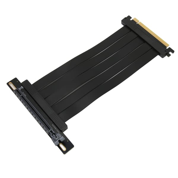 PCIE 4.0 X16 Riserkabel Grafikkort Forlængerkabel 90 Grader Højhastigheds GPU Adapterkabel Sort