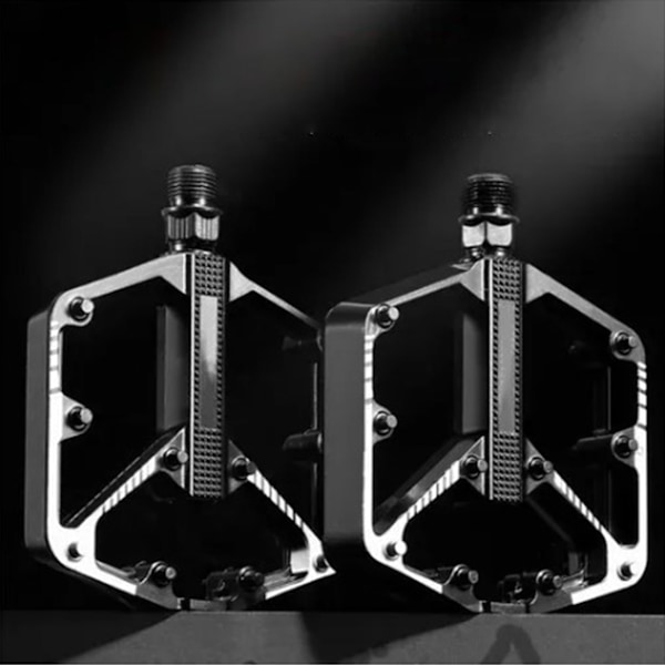 2 stk. Cykelpedaler Universal Stort Område Hul Aluminium Legering Cykelpedaler Tilbehør til Mountainbike Landevejscykel