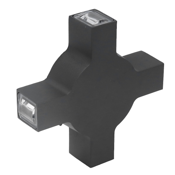 LED væglampe 4W 4 lampeperler dekorativ sort kvadratisk design aluminiumskal væglampe til korridor AC85 til 265V hvidt lys