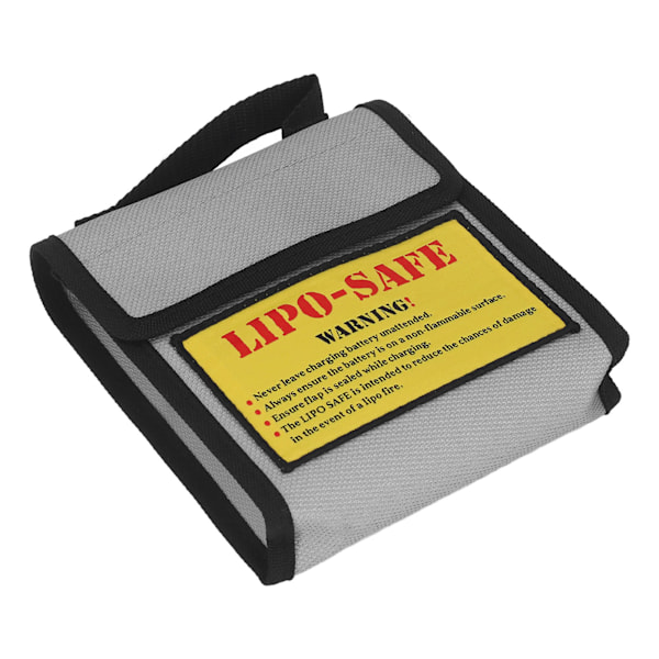 Lipo Batterisikkerhedstaske Grå Brandsikker Eksplosionssikker Batteribeskyttelsessæk til hjemmet