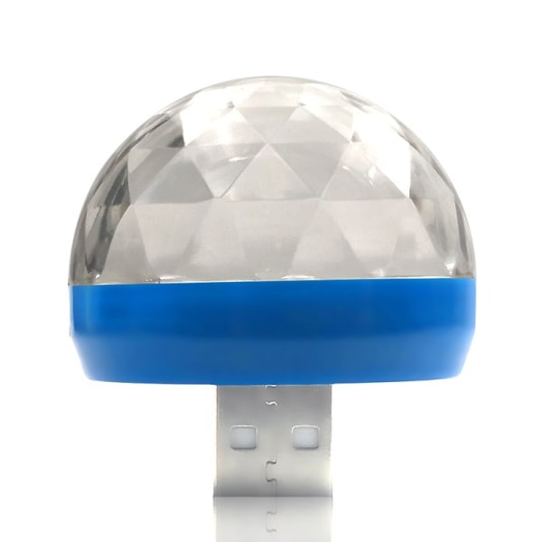 Mini Bærbar USB Krystalkugle Lys LED Farverig Effekt Lydkontrol Scenelampe Hjemmefestdekoration