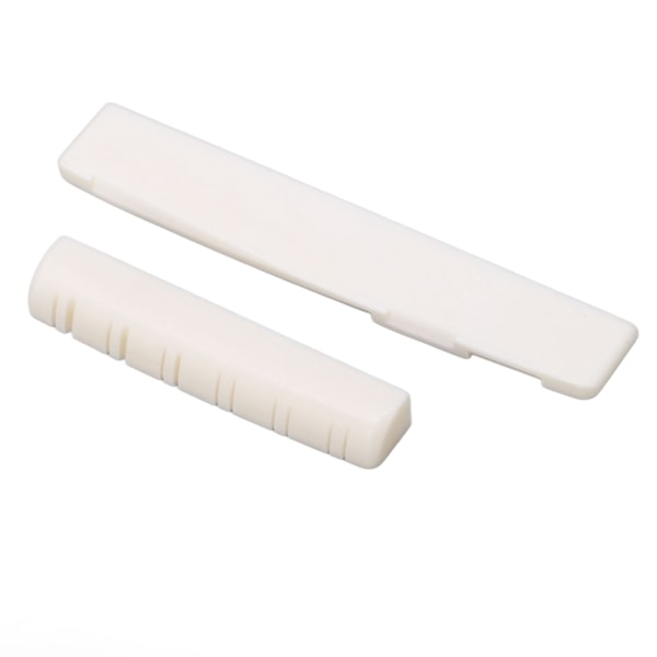 Gitarmuttersett Ox Bone Slotted Bridge Sadel Erstatning for 12-strengs akustiske gitarer