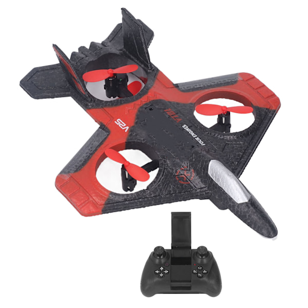 V25 Stunt Luftfoto UAV Fjernstyret Fly Legetøj Flyvemaskine Velegnet Til Børn Over 14 År Gamle Rød 3 Batteri