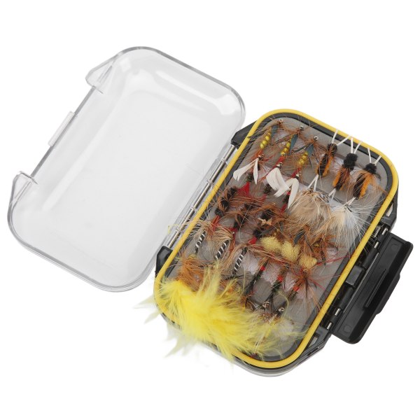 60 kpl perhokalastusuhe, värikäs simulaatiohyönteissyöttisarja läpinäkyvällä laatikolla