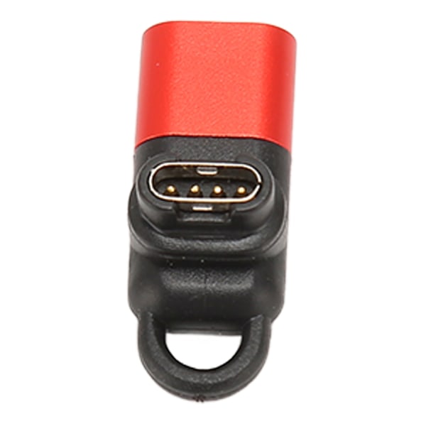 Klokkelader til 8-pins adapter 90 grader rød Laderkonverter Klokketilbehør for Garmin Fenix ​​Instinct 2S Forerunner Vivomove Vivoactive Venu
