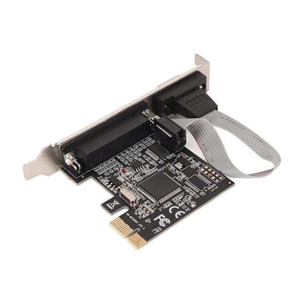 PCIe til RS232 udvidelseskort 9-pin seriel 25-pin parallel port Combo 2,5 Gbps PCIe Com Port Adapter til Printer POS Automation