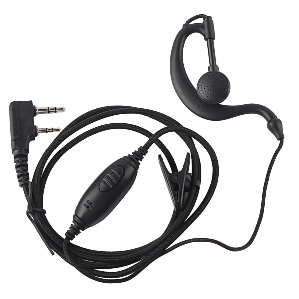 K Head Radio Walkie Talkie Headset Earpiece Earphone with PTT Button(Black)