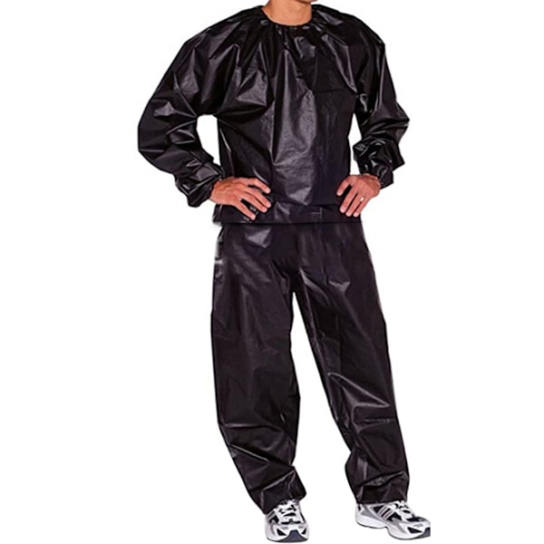 Fitness Svett Bastu Dräkt Viktminskning Helkropp Svett Bastu Dräkt Träning Gym Anti Rip PVC för män kvinnor