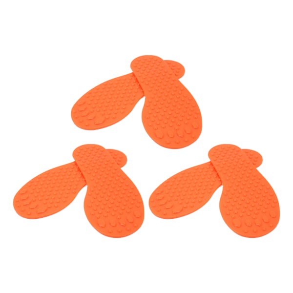 3 Par Fotavtryck Markörer PVC Färgglada Fotformade Träningsplattor Leksak för Inomhus Utomhus Orange
