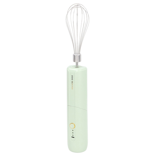 Elektrisk Handmixer Vikbar 3 Växlar Hög Hastighet Sladdlös Portabel Äggvisp med 2 Huvuden Grön