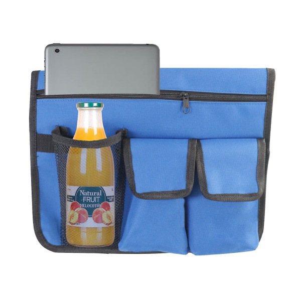 Blue Beach Chair Sidehengende Bag - Multi-Pocket Storage Solution for Camping Chair (32x32cm)