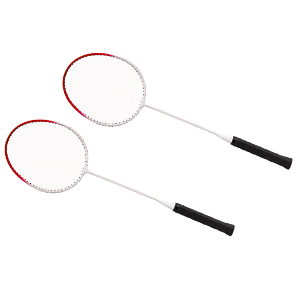 2st Badmintonracket Legering Ultralätt sporttillbehör för träningstävling Röd