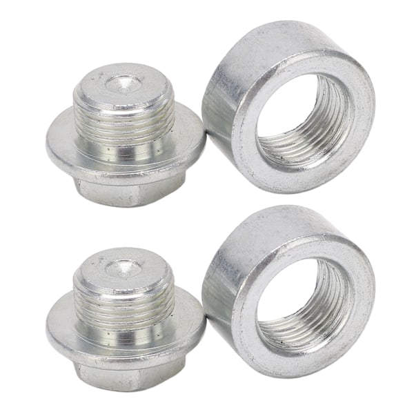 1 Par Syre-Sensor Svetsbussning M18 X 1.5mm Notchad Montering Bussning med Zinkpläterad Plugg för Bil