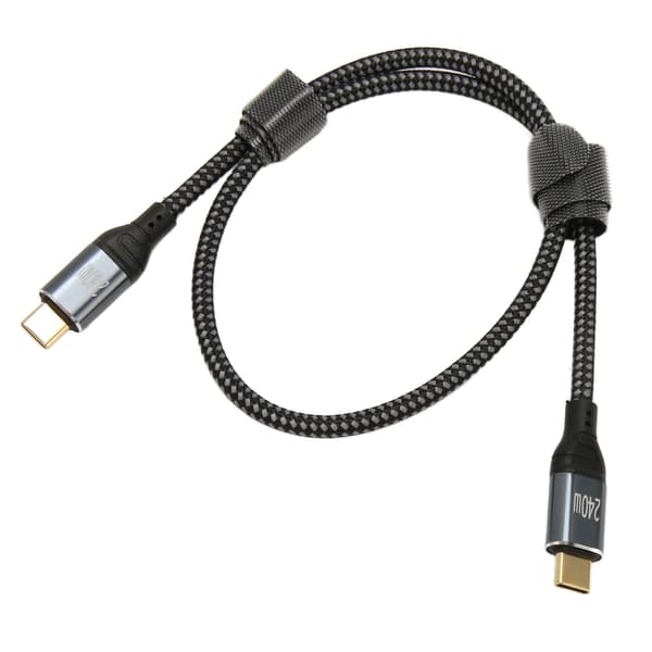 USB C til USB C-kabel 0,5 m Han til Han PD240W PD3.1 E Mark Chip Nylon Type C-opladerkabel til bærbar computer, telefon, tablet