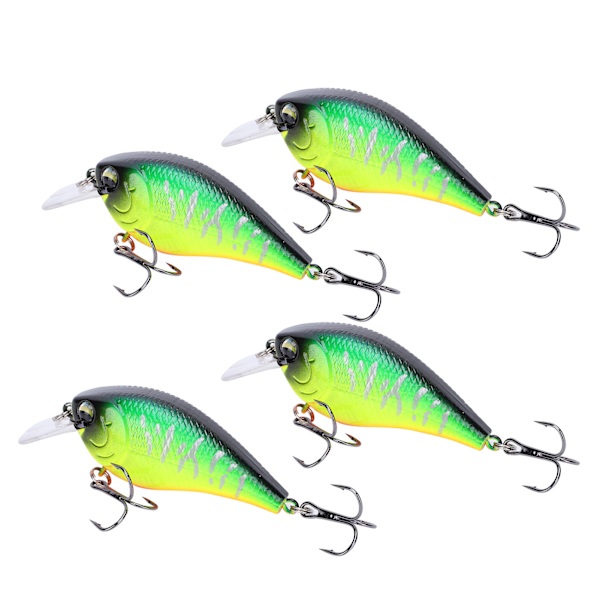 4st Artificiell Simulering Plast Minnow Crank Rock Lockbete Fisketillbehör1#