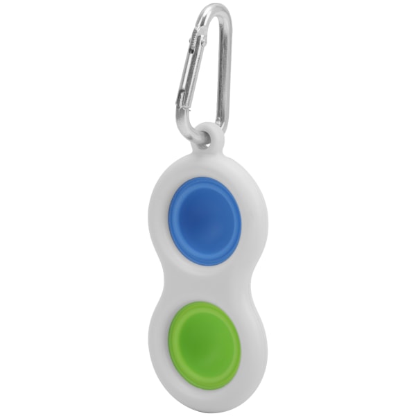 Push Bubble Sensory Keychain Legetøj Bærbart Stress Relief Silikone Håndlegetøj til studerende (Grøn Blå)