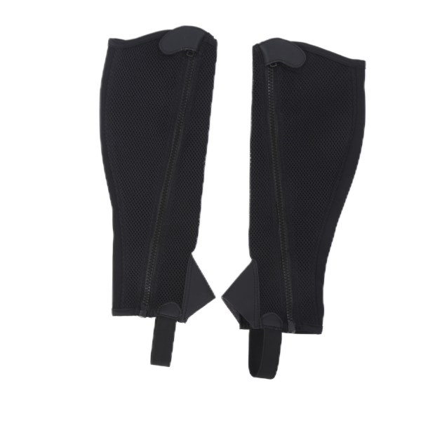 2st Halvchaps Svart Flexibelt Mesh Ridchaps för Barn Häst Ridning Skydd CS