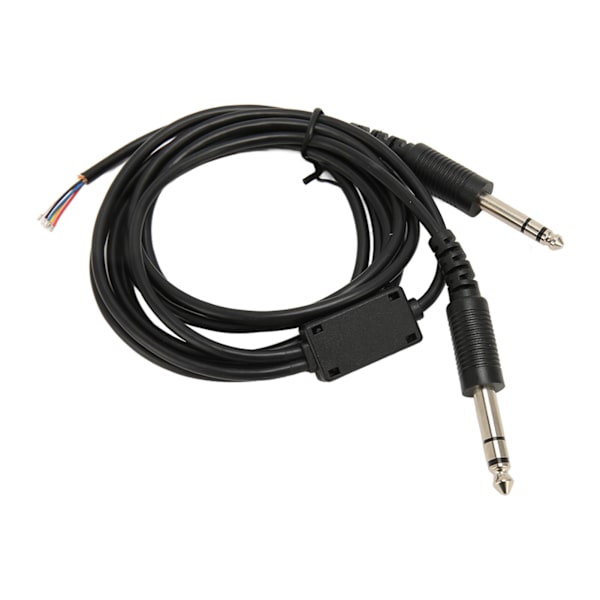 Aviation Headset Erstatningskabel for David Clark AVCOMM Pilot Dual GA Plug Aviation Headphone DIY-kabel 6,6 fot