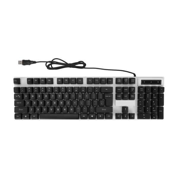 USB Tangentbord Mus T6 möss Set Office Tangentbord Mus Combo för stationär bärbar dator NotebookBlack