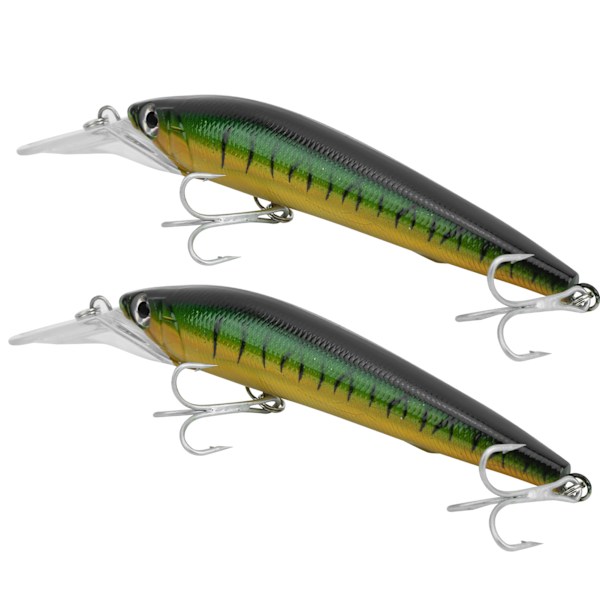 2 stk kunstig plastsimulering dypdykking Minnow lokke agn fisketilbehør2#