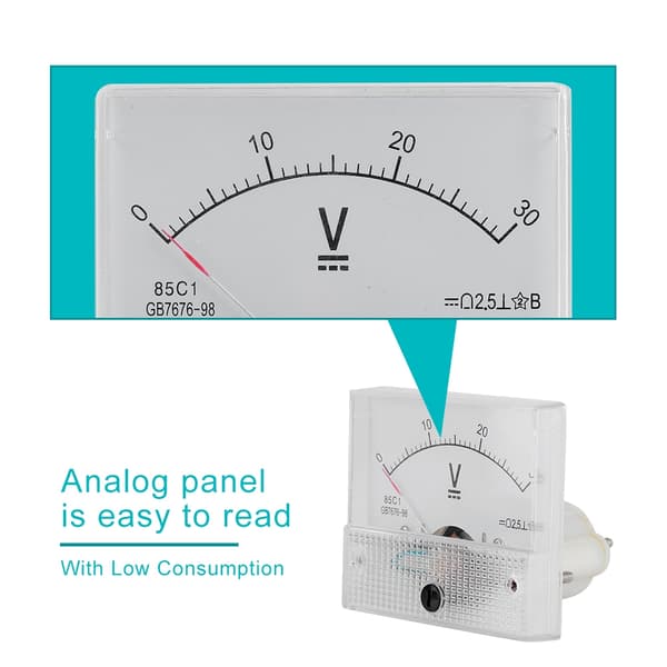 DC 0-30V DC Analog 85C1 Strøm Voltmeter Spenning 2.5 Nøyaktighet Spenning Analog Voltmeter Panel