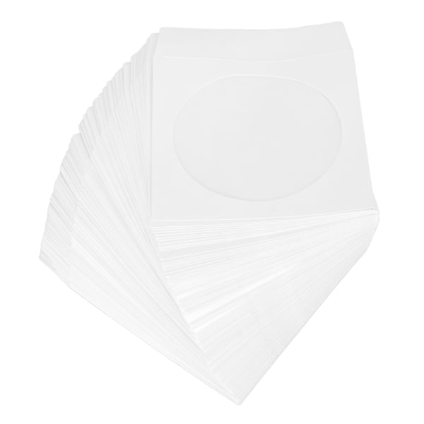 100 stk. CD-hylstre 4,9 tommer brede med klart vindue, støvtæt, tykke, genanvendelige CD-konvolutter til 12 cm 4,7 tommer DVD-diske