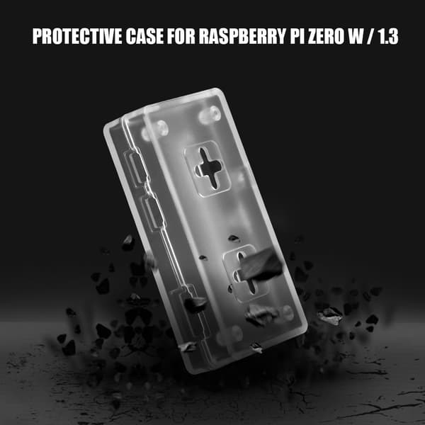 ABS Plast Kapsling Skyddsfodral Skal för Raspberry Pi Zero W / 1.3 (Transparent)