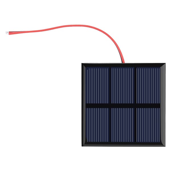 0.7W 1.5V Mini Bærbart Solcellepanel DIY Strømmodul Lader for 1.2V Batteri med Ledning 70*70MM