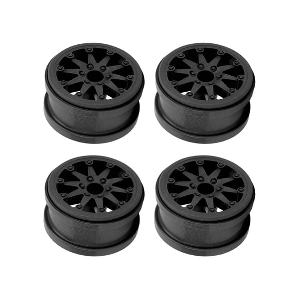 4 Sæt 2.2 Tommer Fælgnylon RC Bilfælg til Axial SCX10 Wraith RR10 1/10 RC Biler Sort