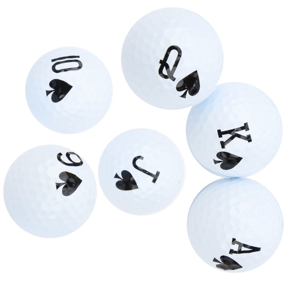 6 stk langdistance golfbolde dobbeltlags svingende øvelsesbolde til golfspil