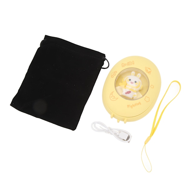 Space Bunny Kädenlämmitin Kannettava USB Ladattava Kädenlämmitin 3 Lämmitystasoa Säädettävä Käsienlämmitin Toimistoon Ulkokäyttöön Keltainen