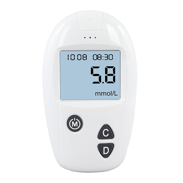 Blodsockermätare Kit 50 st Testremsor 50 st Lancetter Automatisk Blodsockermätare med Lancettstift Typ 2 (mmol/L)
