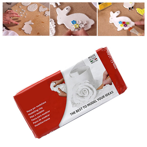 Air Hardening Modeling Clay White Artistic Air Dry Clay til Sculpting Coating til voksne børn