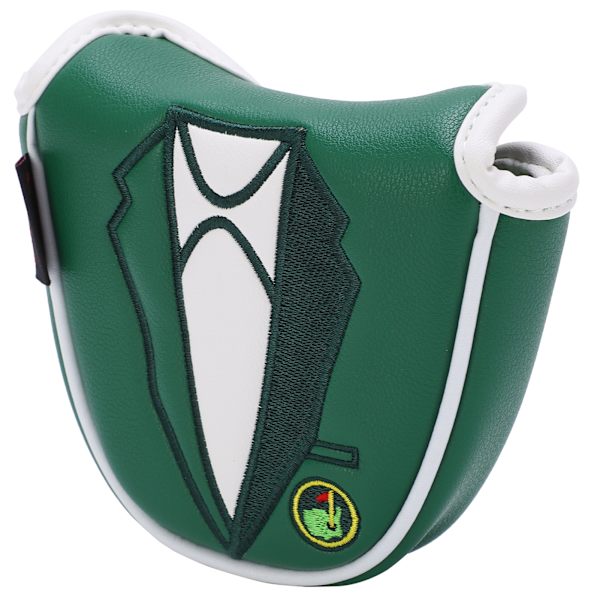 Golf Putter Skydd Grön Broderad Köskydd Halvcirkel Putter Skydd