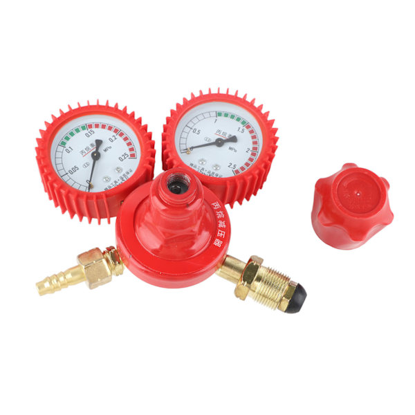Propantankmätare Klar Noggrann Ratt Tjock Anti Slip Knopp Aluminiumlegering Gas Tryckregulator